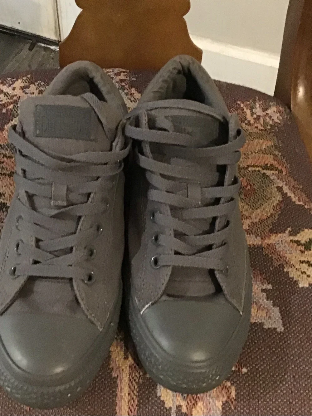 Converse Men's Low-Top Sneakers in Gray - Picture 2 of 5